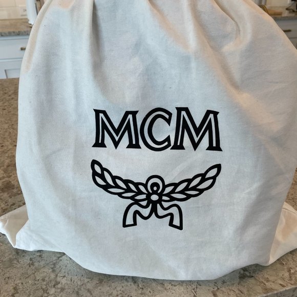 NEW with Tags Authentic MCM Cognac Stark Studded Backpack Medium